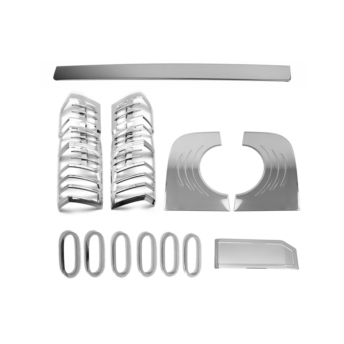 Mercedes Sprinter W906 Chrome Kit - Omac - Reflector Frame + Logo S.Steel + Fuel Caps Cover + Stop Light Cover + Tailgate Handle Cover - Chrome - '06-'13 Mercedes Sprinter W906 Chrome Kit - Omac - Reflector Frame + Logo S.Steel + Fuel Caps Cover + Stop Light Cover + Tailgate Handle Cover - Chrome - '06-'13